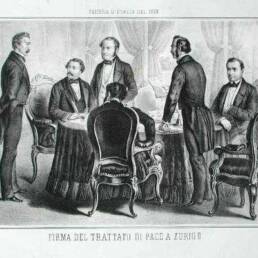 La firma della Pace di Zurigo del 10 novembre 1859