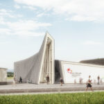 Il rendering del padiglione dello Switzerland Innovation Park Zurich