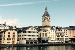 La città di Zurigo è attraversata dal fiume Limmat
