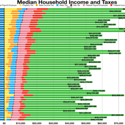 Reddito familiare e tassazione in tutti gli Stati USA