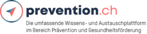 Il logotipo di prevention.ch con didascalia in tedesco