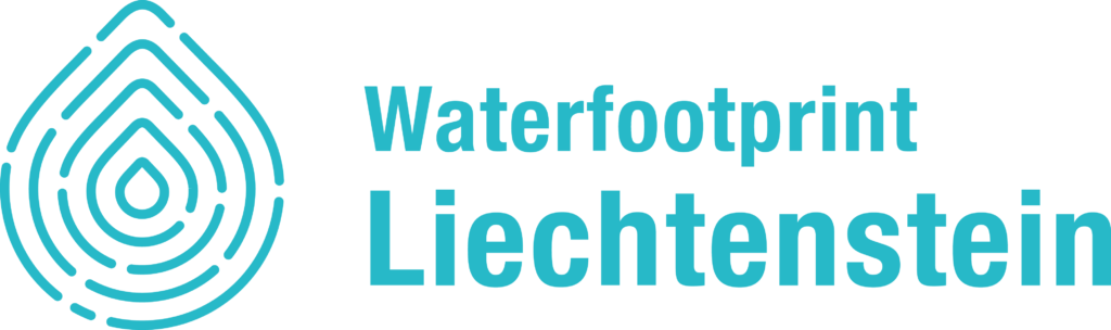 Il logotipo dell'iniziativa 'Waterfootprint Liechtenstein'.