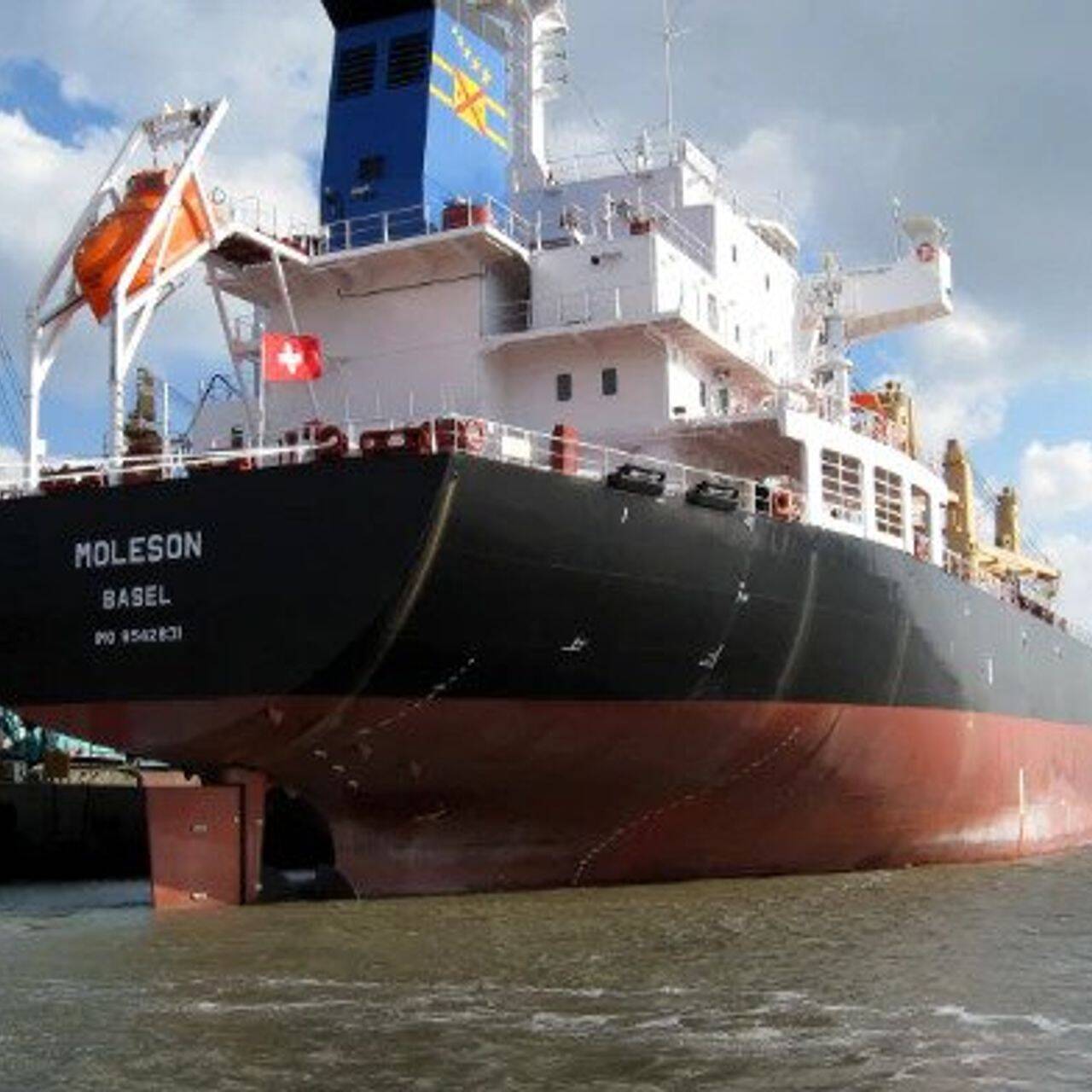 La nave cargo 'Moleson' battente bandiera svizzera