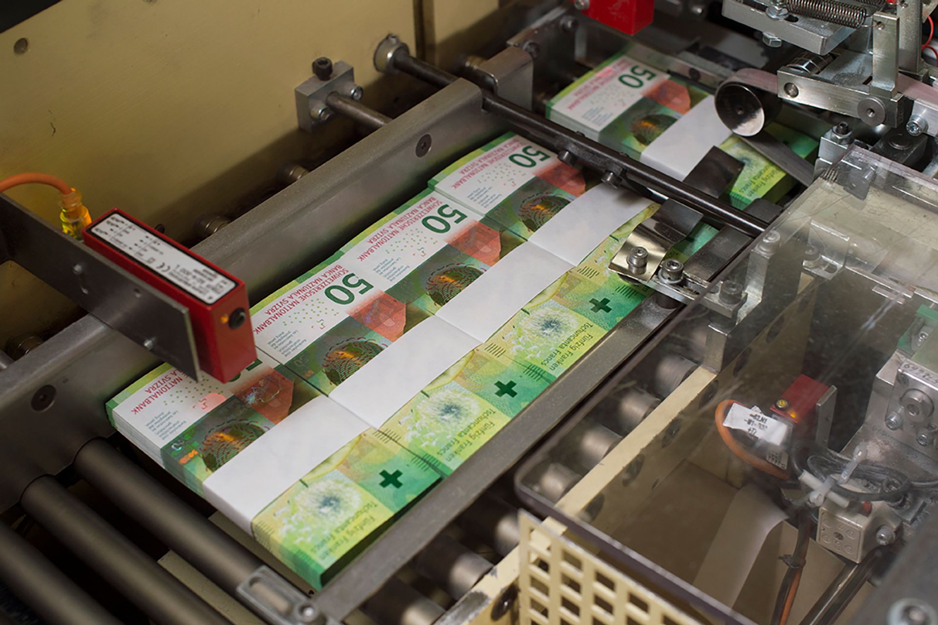 La produzione di franchi presso la Banca Nazionale Svizzera