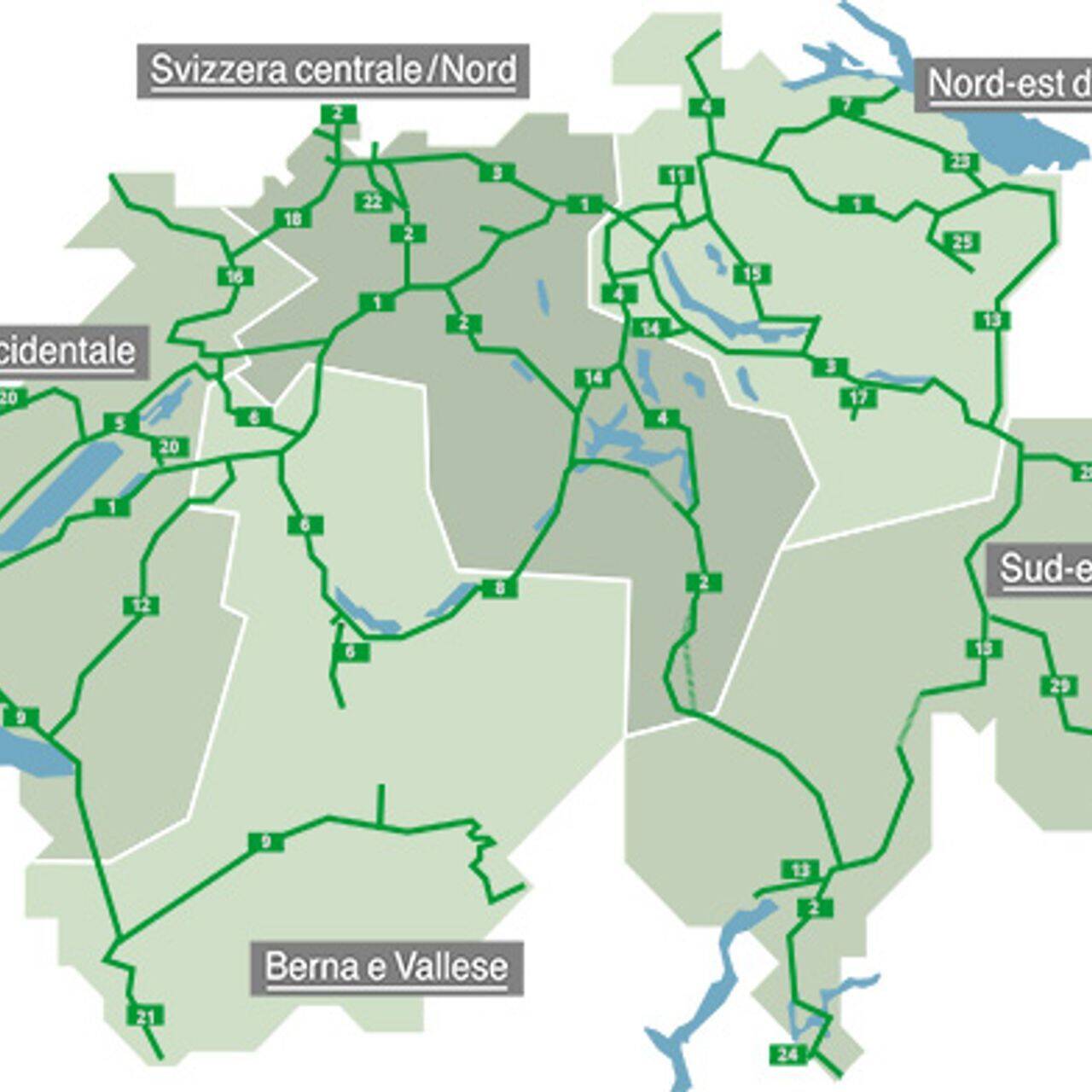La rete autostradale svizzera