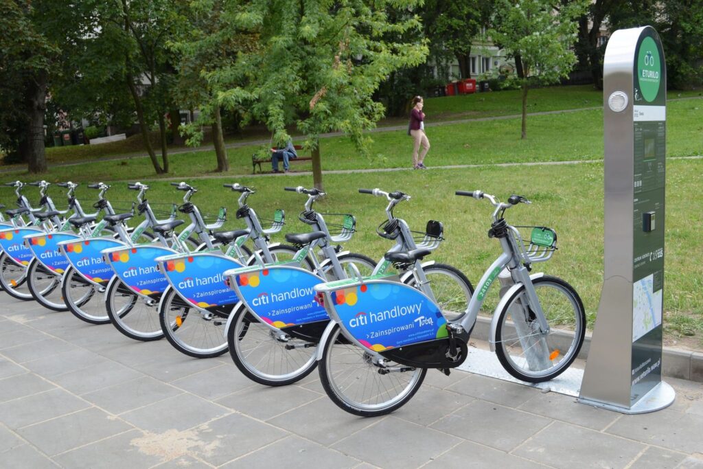 Una stazione di noleggio biciclette di Nextbike