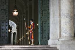 Guardie Svizzere in attività in Vaticano