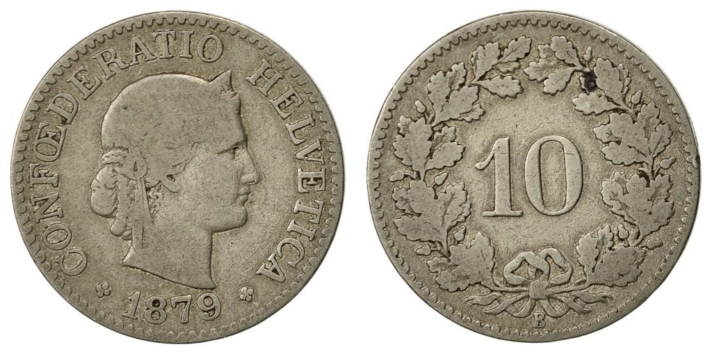 I 10 centesimi di franco invariati dal 1879