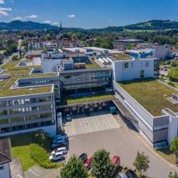 Il Campus Lerchenfeld di San Gallo visto dall'alto