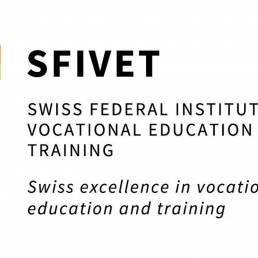 Il logotipo dell'Istituto Universitario Federale per la Formazione Professionale (IUFFP) in lingua inglese