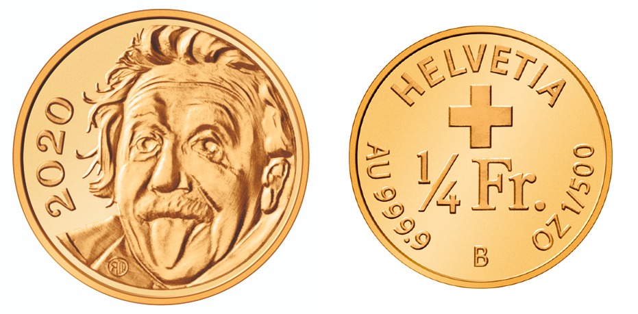 Il quarto di franco del 2020 dedicato ad Albert Einstein