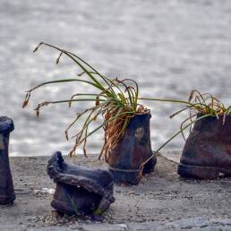Scarpe abbandonate al Museo dell'Olocausto di Budapest