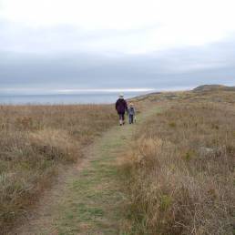 Una bionda bambina si allontana con una sconosciuta
