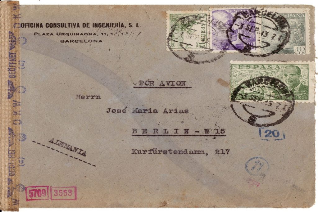Una corrispondenza fra Spagna e Germania controllata dall'Oberkommando der Wehrmacht o OKW