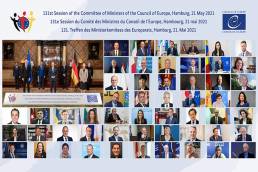 La 131esima sessione del Comitato dei Ministri del Consiglio d'Europa organizzata ad Amburgo (Germania) il 21 maggio 2021