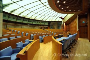 La Sala Stampa della Camera dei Deputati all'interno di Montecitorio in Roma