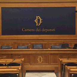 La Sala Stampa della Camera dei Deputati all'interno di Montecitorio in Roma