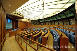 La Sala Stampa della Camera dei Deputati all'interno di Montecitorio in Roma