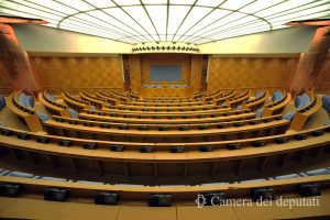 La Sala Stampa della Camera dei Deputati all'interno di Montecitorio in Roma