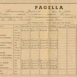 Una pagella scolastica italiana d'altri tempi e chiarissima