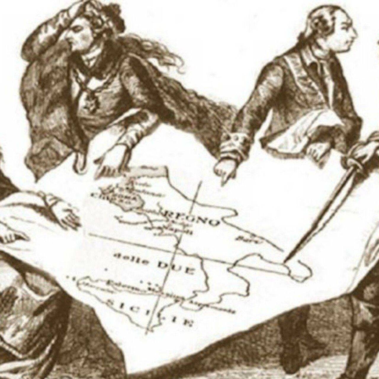 Un'allegoria della cancellazione del Regno delle Due Sicilie