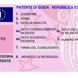 Una Patente di Guida dell'Italia