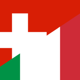 Crasi fra le bandiere della Confederazione Svizzera e della Repubblica Italiana