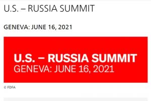 Il logotipo del meeting fra USA e Russia del 16 giugno 2021 a Ginevra