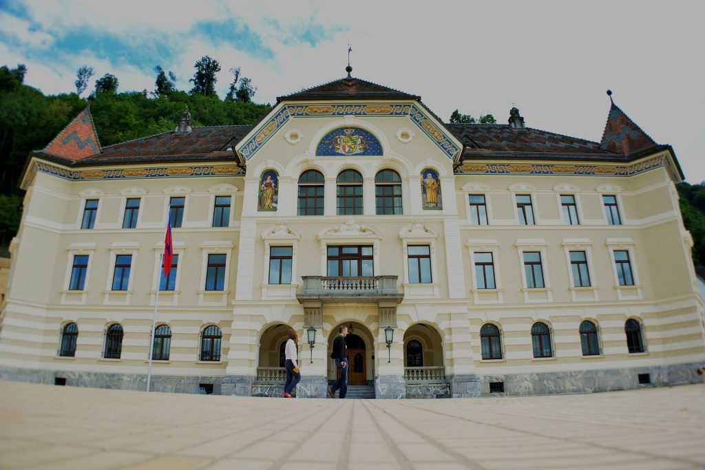 La sede del Governo del Principato del Liechtenstein a Vaduz
