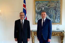 Guy Parmelin, presidente della Confederazione Svizzera, e Gudni Jóhannesson, Presidente della Repubblica d'Islanda