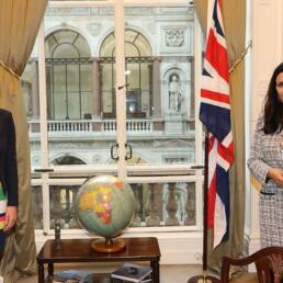 Il Ministro britannico per l'Europa, Wendy Morton, e la Ministra degli Esteri del Liechtenstein, Dominique Hasler