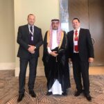 Dejan Štancer, Chairman dell'organizzazione Global Chamber of Business Leaders, con Sua Eccellenza Ali bin Ahmed al-Kuwari, Ministro del Commercio e dell'Industria del Qatar
