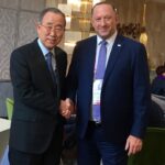 Dejan Štancer, Chairman dell'organizzazione Global Chamber of Business Leaders, con Ban Ki-moon, ex Segretario generale dell'Organizzazione delle Nazioni Unite