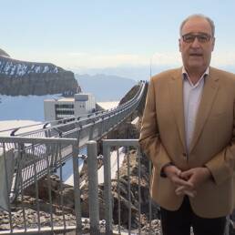 Guy Parmelin, sul massiccio di massiccio di Les Diablerets, in occasione dell'allocuzione del primo agosto 2021