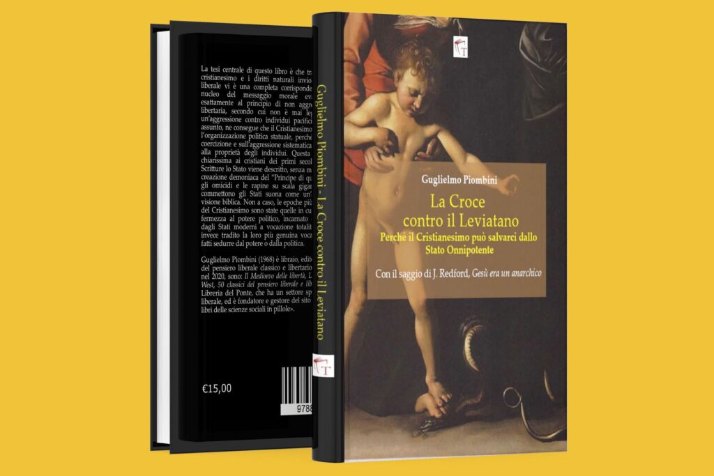 Il mockup del libro "La croce contro il leviatano" di Guglielmo Piombini