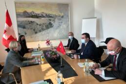 I colloqui con la Svizzera della presidente georgiana Salome Zourabichvili
