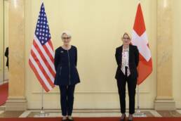 Il colloquio fra Livia Leu (Svizzera) e Wendy R. Sherman (Stati Uniti) a Berna il primo ottobre 2021