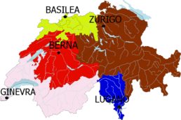 Le circoscrizioni consolari italiane in Svizzera: Ginevra, Berna, Basilea, Zurigo e Lugano