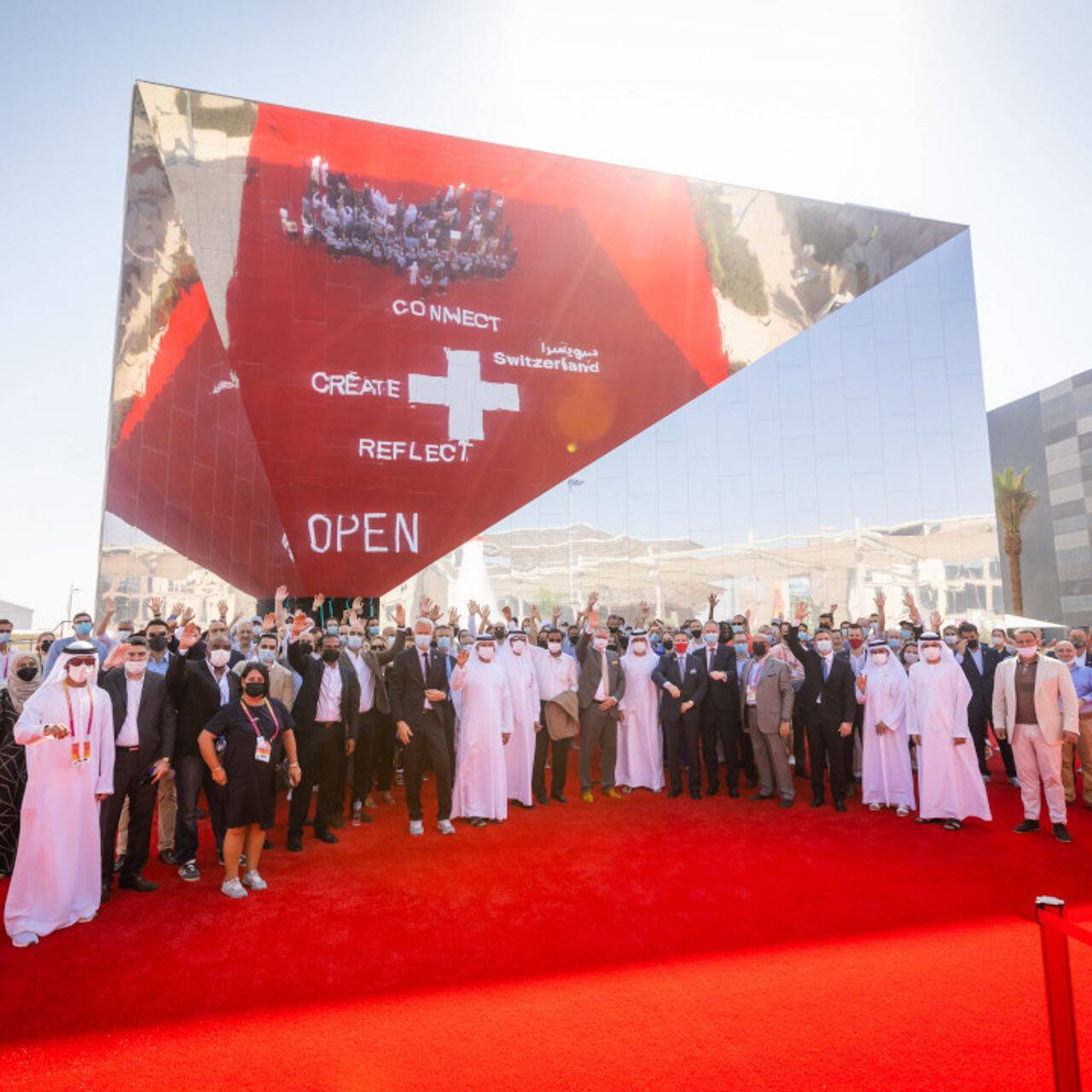 L'inagurazione del padiglione della Svizzera all'Expo 2020 Dubai