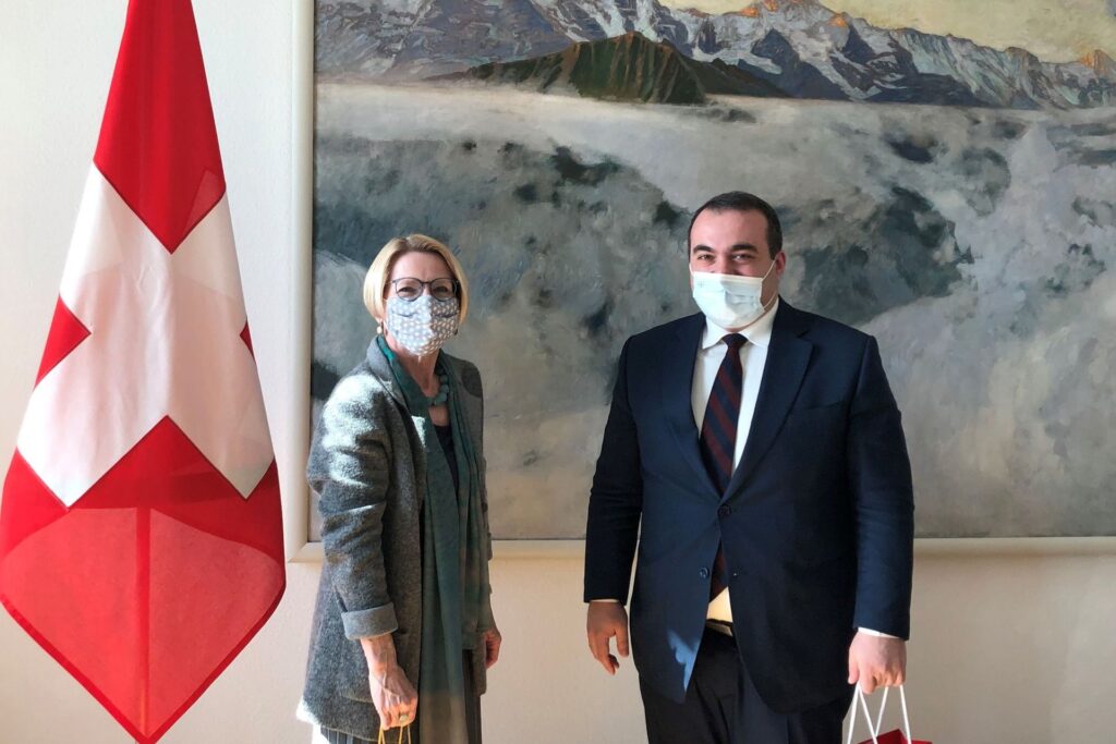 La presidente georgiana Salome Zourabichvili in visita in Svizzera