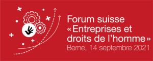 Il logotipo del Forum svizzero "Imprese e Diritti Umani" in lingua francese
