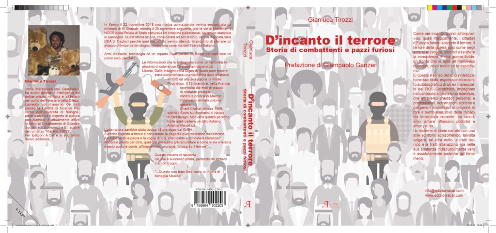 La copertina del libro "D'incanto il terrore - storia di combattenti e pazzi furiosi" di Gianluca Tirozzi