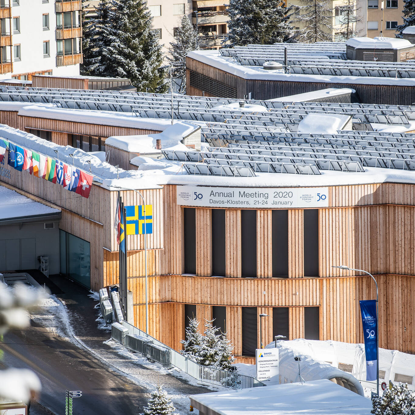 La sede del World Economic Forum Annual Meeting in Davos-Klosters, Switzerland, 18 January. © World Economic Forum/Mattias Nutt