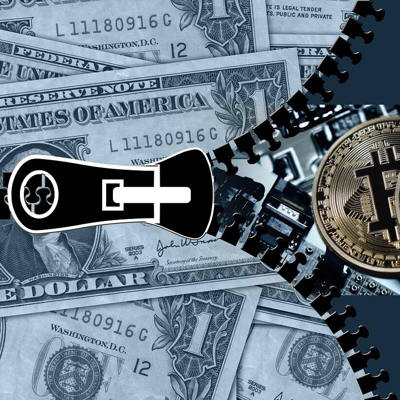 Dollari in bitcoin Photo by Gerd Altmann on Pixabay