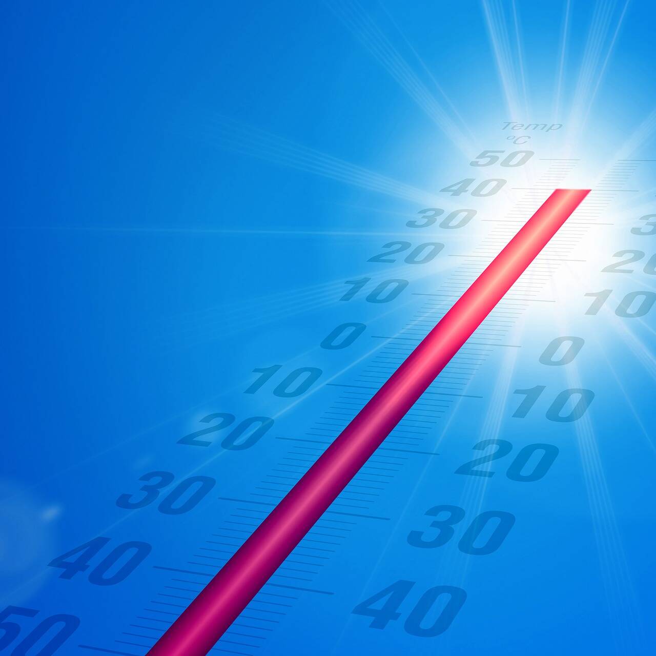 Termometro indica elevate temperature