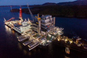 Johan Sverdrup P2 float on to Pioneering Spirit 3 March 2022 Photo by Øyvind Gravås & Elisabeth Sahl © Equinor