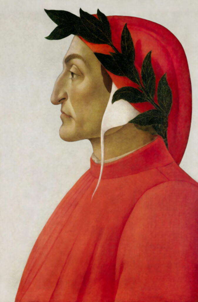 Portrait of Dante by Sandro Botticelli, Public domain, via Wikimedia Commons