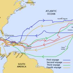 Viajes_de_colon.svg: Phirosiberia derivative work: Phirosiberia, CC BY-SA 3.0, via Wikimedia Commons