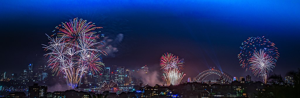 Celebrations of New Years Eve in Sydney - Australia 2018 Photo by Cabrils, CC BY-SA 4.0 via Wikimedia Commons