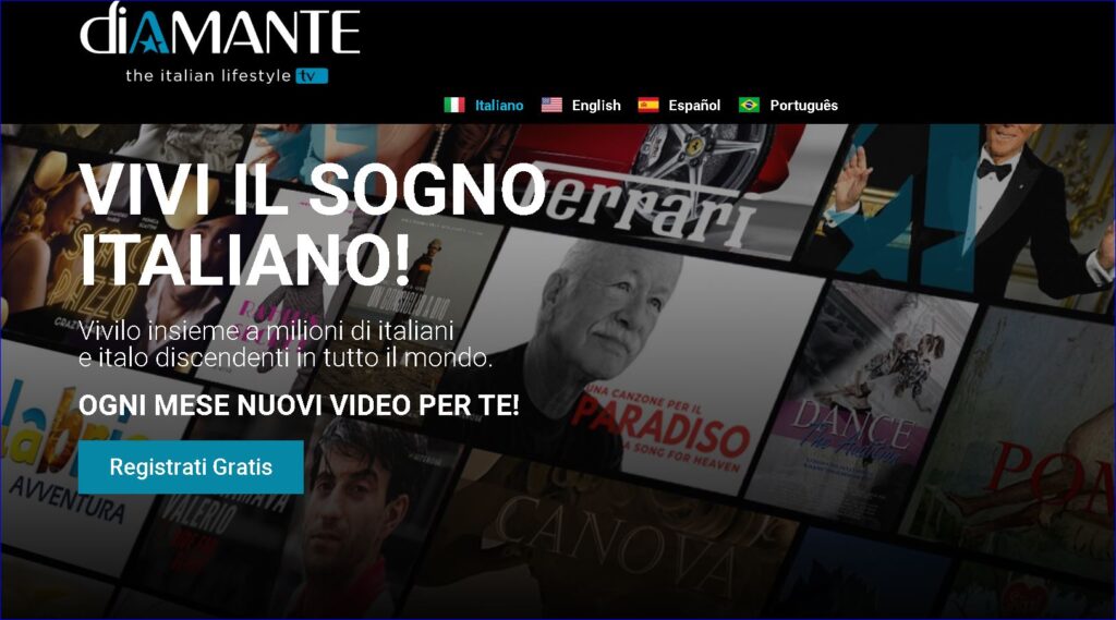 La piattaforma di Diamante TV 